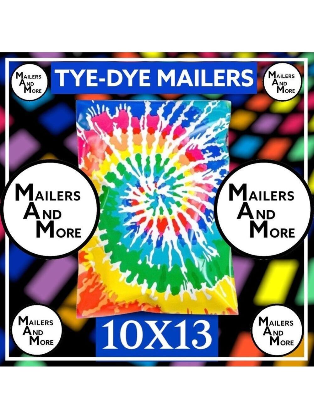 25 10X13 Poly Mailers Tye Dye Shipping Envelopes PRICE IS FIRM - Picture 11 of 15